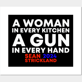 A Woman In Every Kitchen A Gun In Every Hand Sean Strickland 2024 Posters and Art